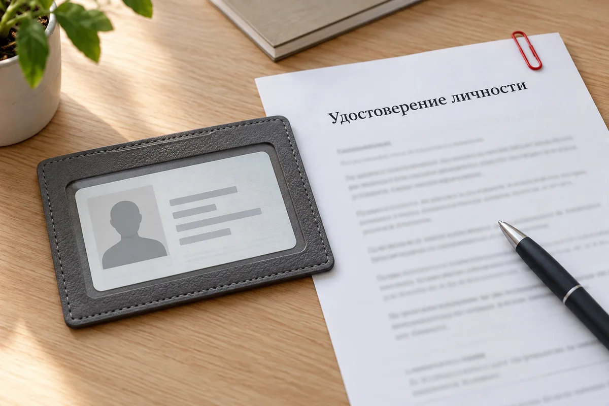 Нейтральная карточка и перевод удостоверения личности без персональных данных